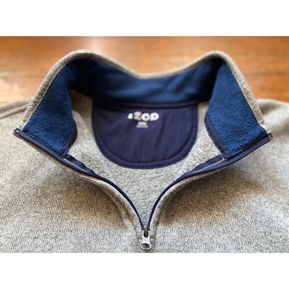 IZOD Gray 1/4 Zip Sweater Mens sz 3XL - Picture 1 of 9